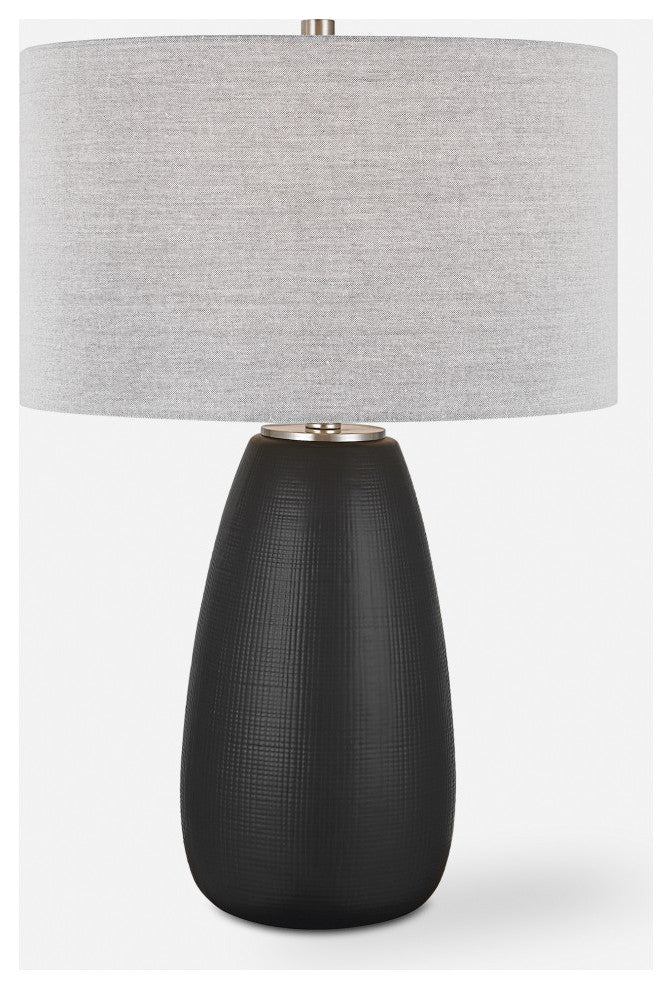 Uttermost Twilight Satin Black Table Lamp