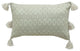 Off-White Machine Woven with Tassels Heathway Throw Pillow, 16" x 26"