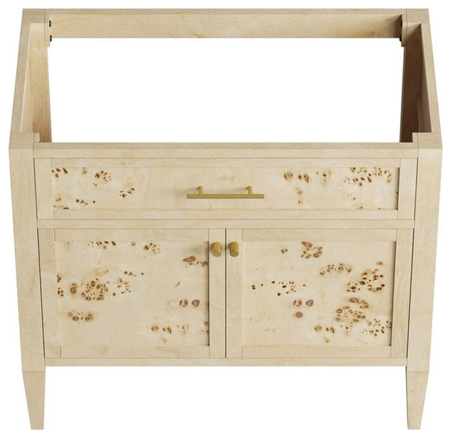 Modway Elysian 36" Modern Wood Bathroom Vanity Cabinet in Burgundy