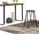 Simeon 24 inch Metal Counter Height Stool with Wood Seat