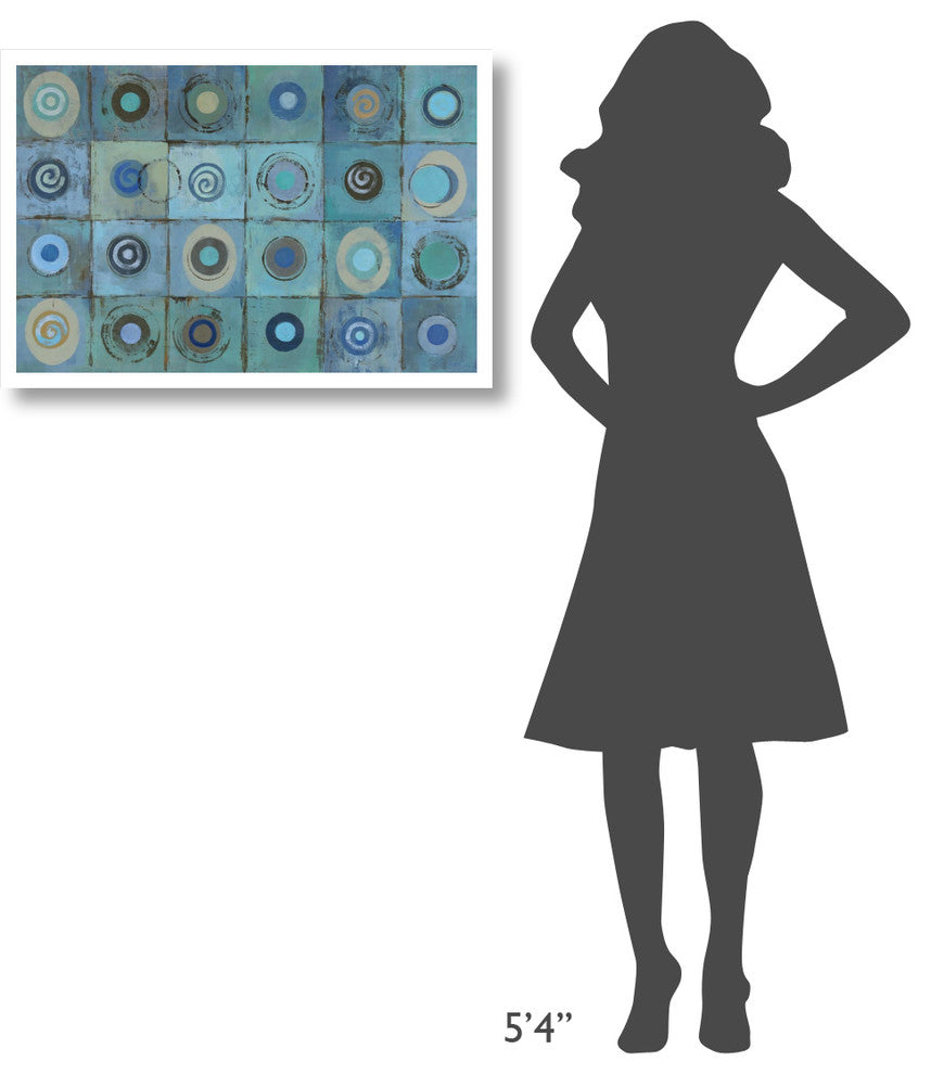"Underwater Mosaic" Digital Paper Print by Silvia Vassileva, 32"x22"