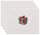Gift Wrapped 18"x14" Off White Holiday Print Placemat, Set of 4