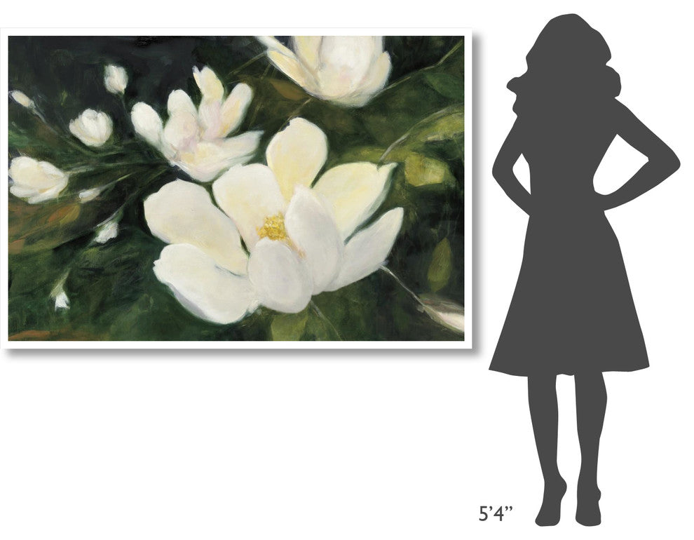 "Magnolia Blooms Crop No Petal" Digital Paper Print by Julia Purinton, 62"x42"