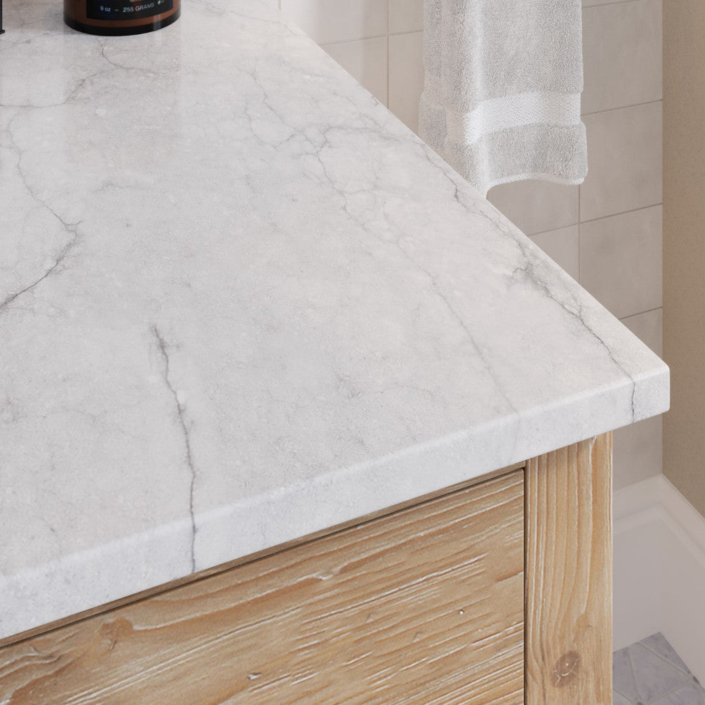 The Wailea Bathroom Vanity, Weathered Fir, 36", Single Sink, Freestanding