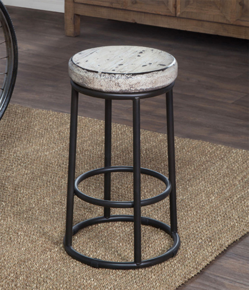 Color Pop White Counter Stool