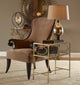 Uttermost Genell Side Table | Traditional Antique Gold Leaf Side Table