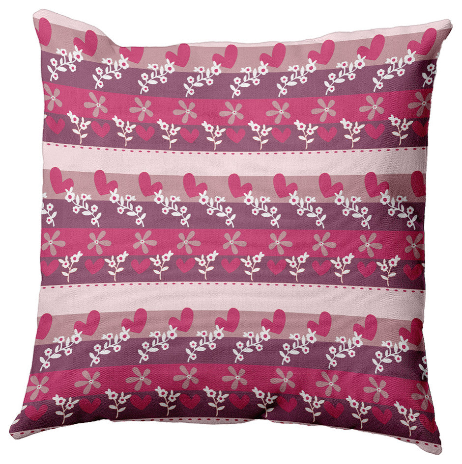 Love Garden Decorative Throw Pillow, Blush, 20"x20"