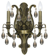 Crystorama 5563PWCLS Two Light Wall Mount Dawson Pewter