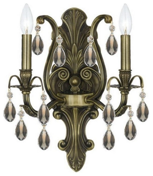 Crystorama 5563PWCLS Two Light Wall Mount Dawson Pewter