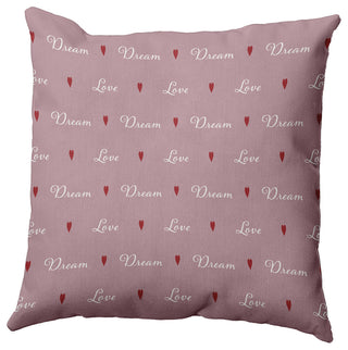 Love Dream Decorative Throw Pillow, Romantic Purple, 16"x16"