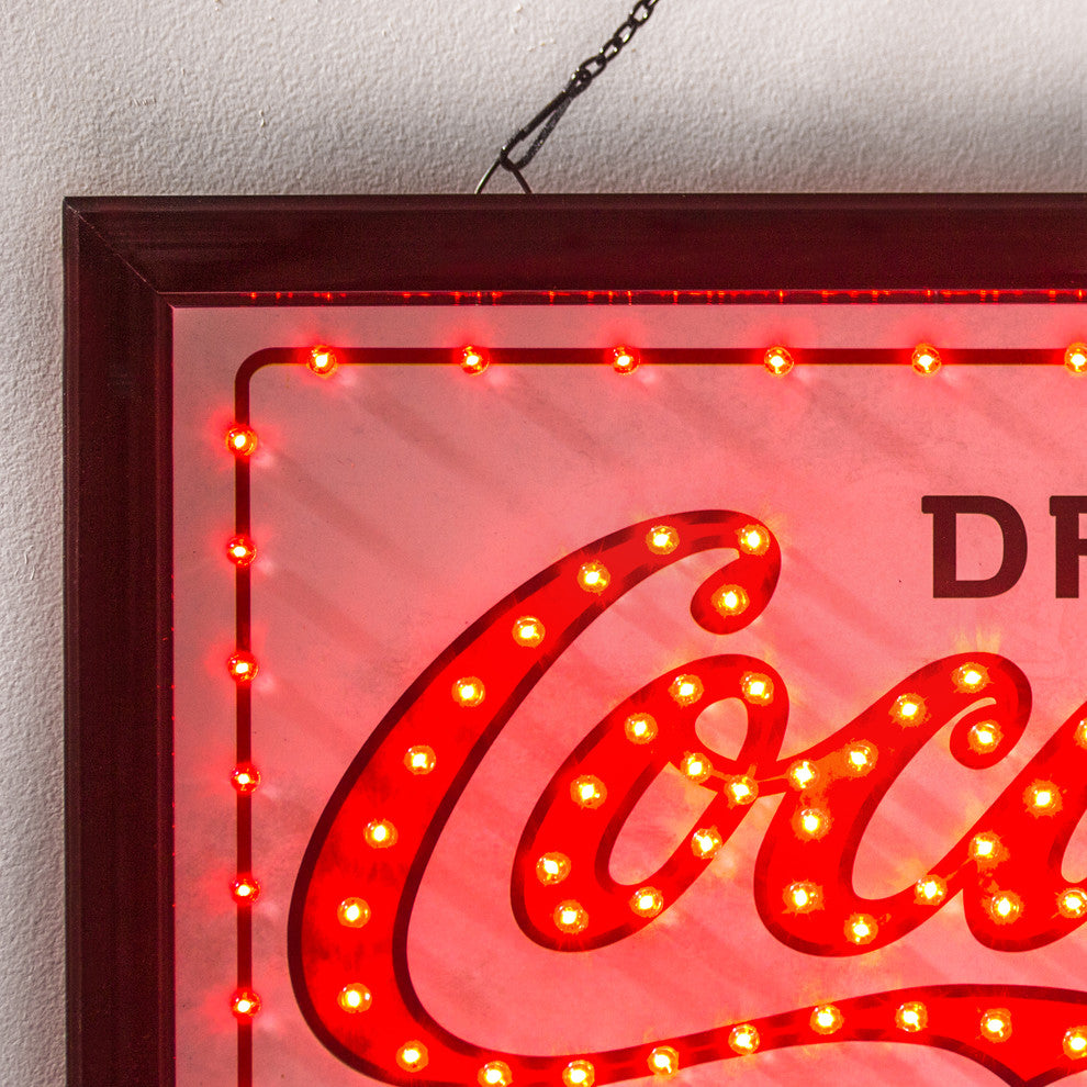 Coca Cola Framed Light Up LED Sign