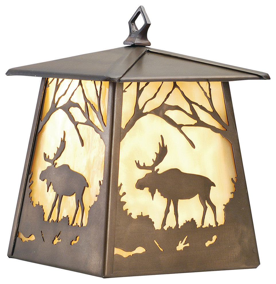 7 Wide Moose at Dawn Hanging Wall Sconce