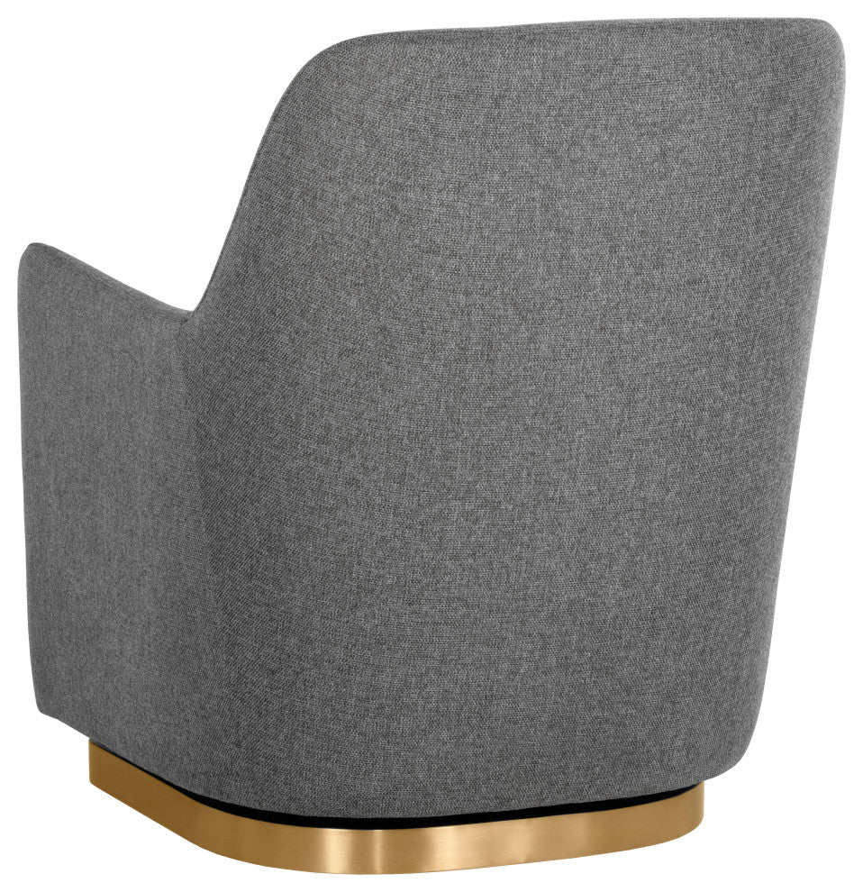 Marcela Swivel Lounge Chair Belfast Koala Grey