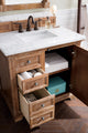 James Martin 238-105-5511-3CAR 36" Driftwood Vanity with Carrara Marble Top