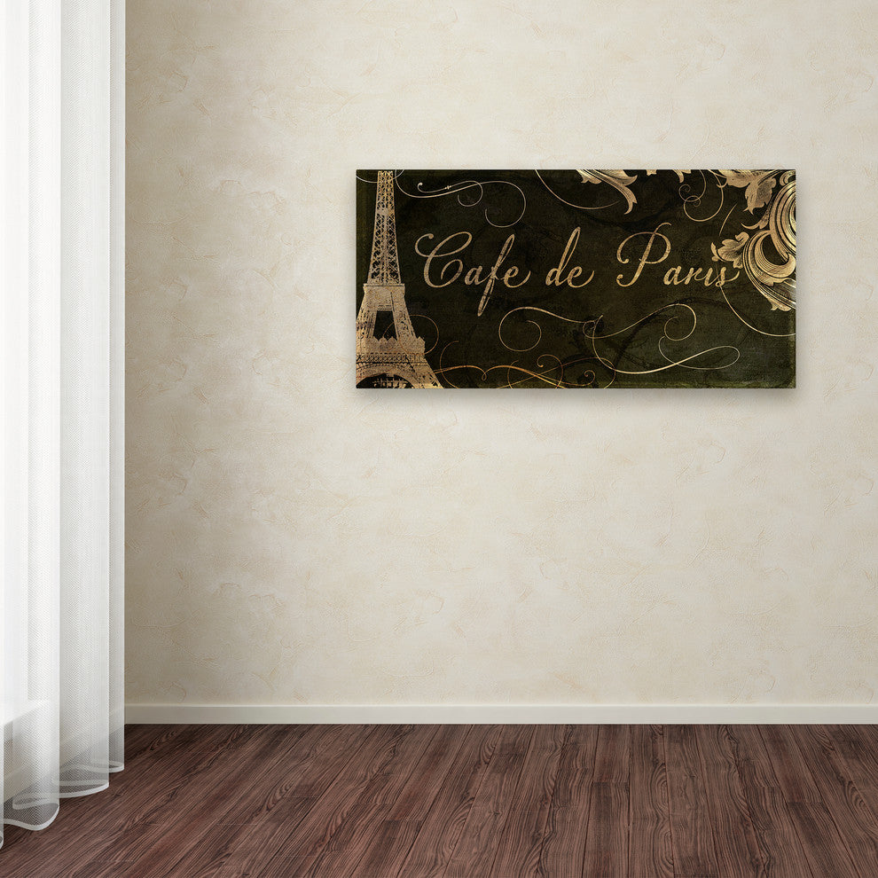Color Bakery 'Cafe De Paris' Canvas Art, 24"x12"