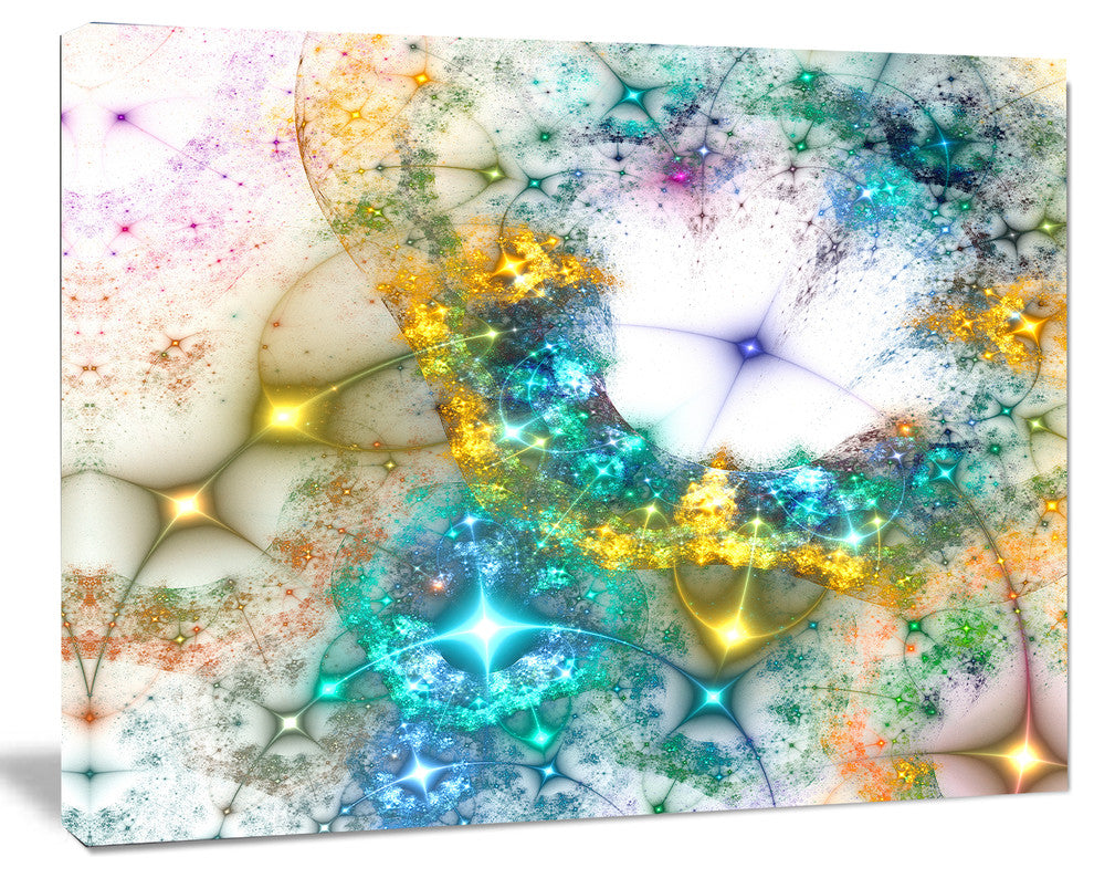 Blue Cosmic Black Hole., Abstract Art on Canvas, 20x12