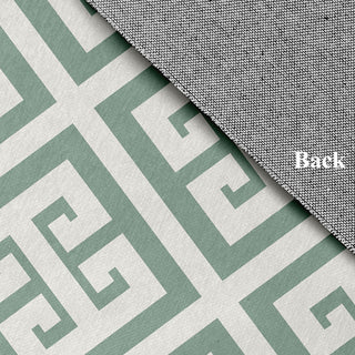 Greek Key Patterned Chenille Rug