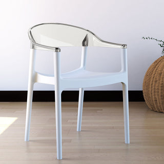 Compamia Carmen Dining Chairs, Set of 2, White and Clear