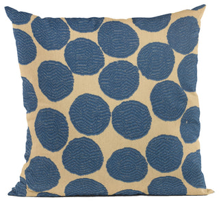 Plutus Blue Spotty Dot Luxury Throw Pillow, 20"x20"