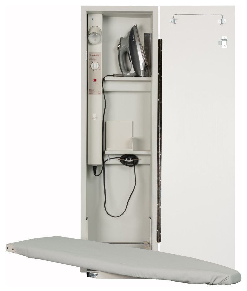 Deluxe Swivel Electric Ironing Center, Raised White Door