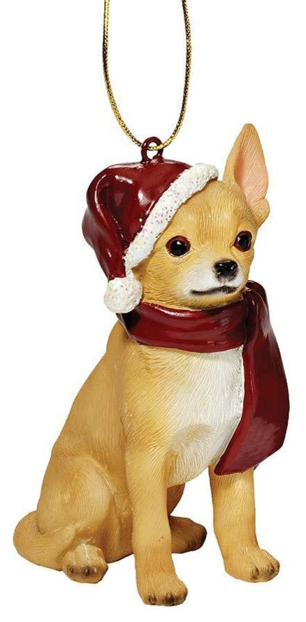 Chihuahua Holiday Dog Ornament Sculpture