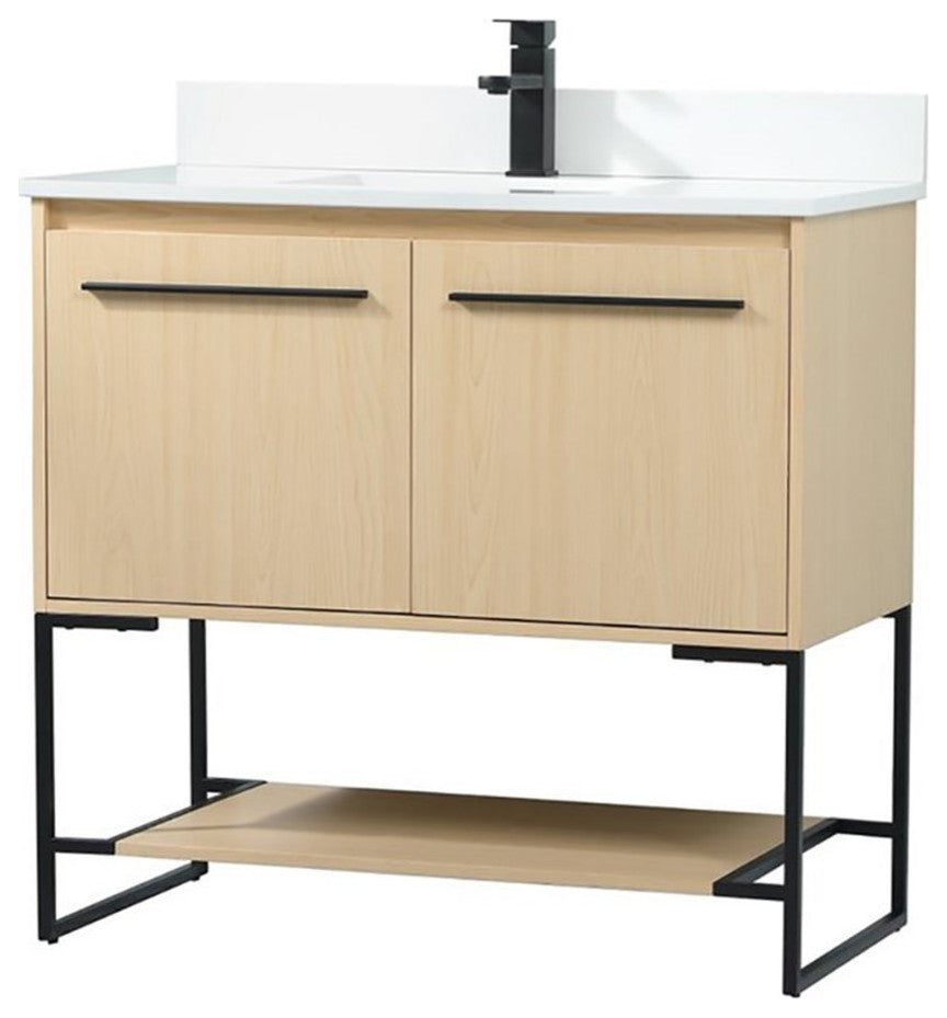 Elegant Decor Sloane Bathroom Vanity Maple