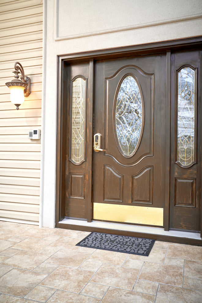 Superio Non-Slip Natural Stone Coir Doormat, Welcome Script on Carpet 18"�x 30"� ,
