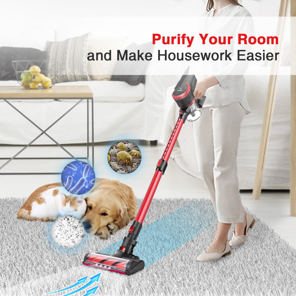 Moosoo 5-in-1 Stick Cordless Vacuum Cleaner- More Accessories