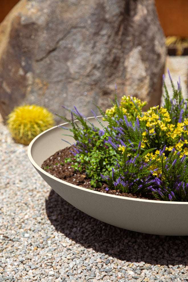 Lane Round Planter Bowl, Sand, 32'''', 2 Pack