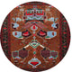 Ahgly Company Indoor Round Traditional Area Rugs, 3' Round