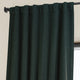 Faux Linen Darkening Curtain Single Panel, Focal Green, 50"x84"