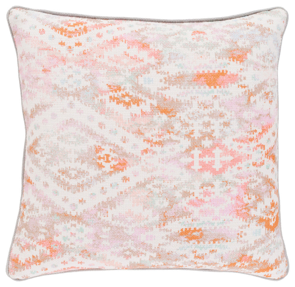 Surya Roxana RXA-001 20"x20" Pillow Kit, Pink/Burnt Orange/Camel/Pink/Mint