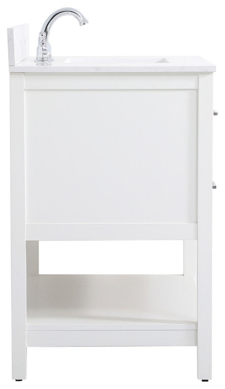 Skylar 36" Single Bathroom Vanity, White, With Backsplash