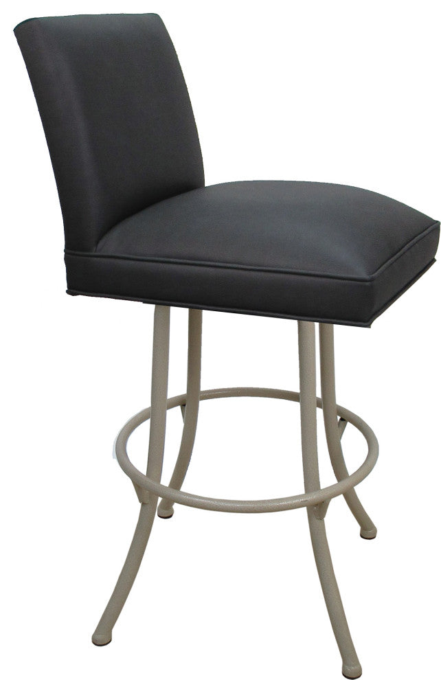Swivel Metal Counter, Bar or Extra Tall Stool - Sommerville on Noam Base, Gray Vinyl - Beige, 26"