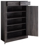 Benzara BM148871 Shoe Cabinet With Spacious Storages, Gray