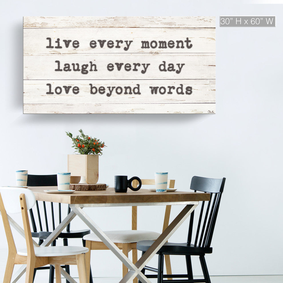 Words to Live by Wrapped Canvas Harvest Wall Art, 30"x60"