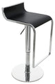 Alexander Adjustable Bar Stool, Modern Contemporary Counter Stool Black Leather