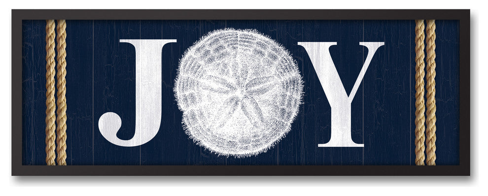 Seashell Joy 12x36 Black Framed Canvas