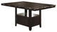 Wooden Dining Table With Spacious Bottom Storage Dark Brown