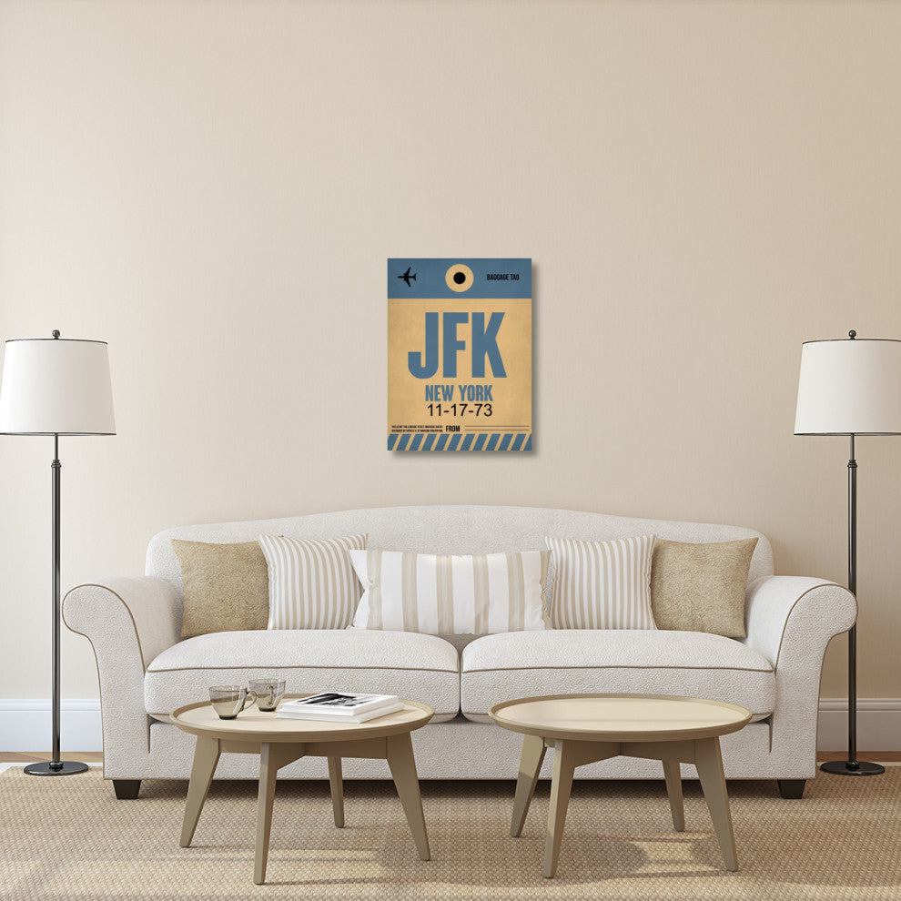 "JFK New York Luggage Tag 2" Fine Art Print