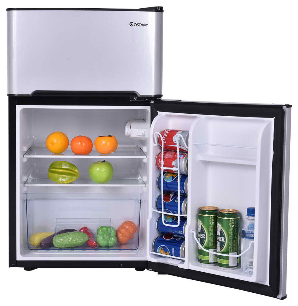 Costway  Refrigerator Small Fridge Compact 3.2 cu ft. Unit