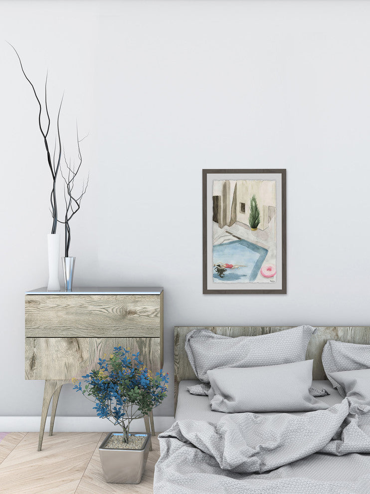 "Swim and Float" Framed Painting Print, 24"x36"