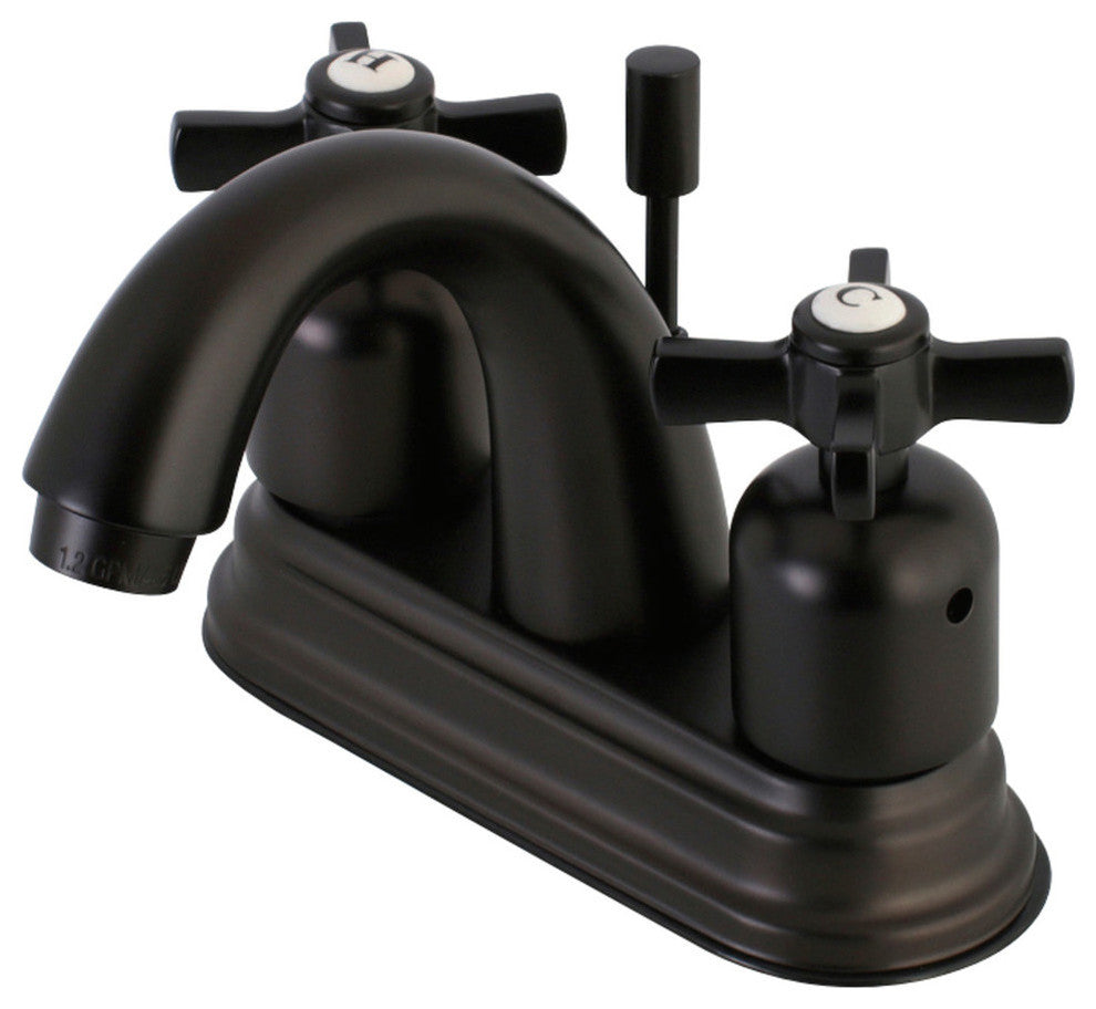 4" Centerset Bathroom Faucet WithRetail Pop-Up, Oil Rubbed Bronze
