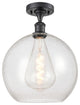 Innovations 516-1C-BK-G124-12-LED 1 Light Semi-Flush Mount, Matte Black