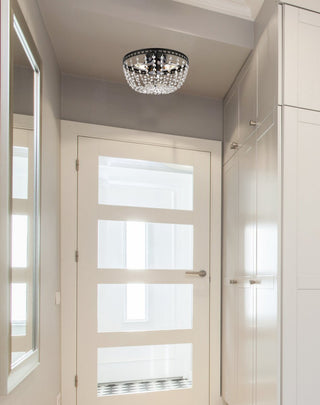 Kaine 12" Flush Mount, Black