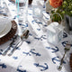 Anchors Print Outdoor Tablecloth With Zipper 60X120