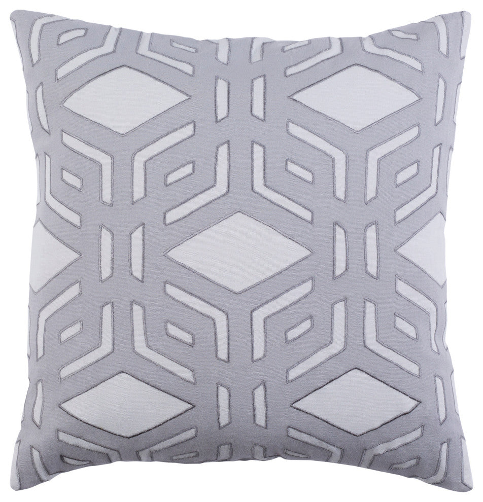 Surya Millbrook MBK-002 20"x20" Pillow Kit, Gray/Charcoal