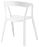 Modern Contemporary Dining Armchair, White Plastic