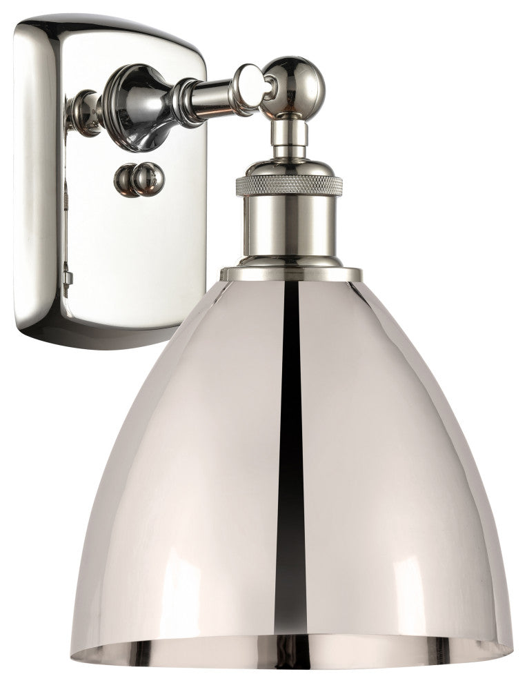 Ballston Dome Sconce, Polished Nickel, LED
