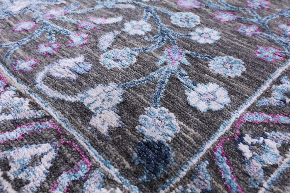 Persian Wool and Silk Hand Knotted Rug 8' 0" X 10' 10" Q6941